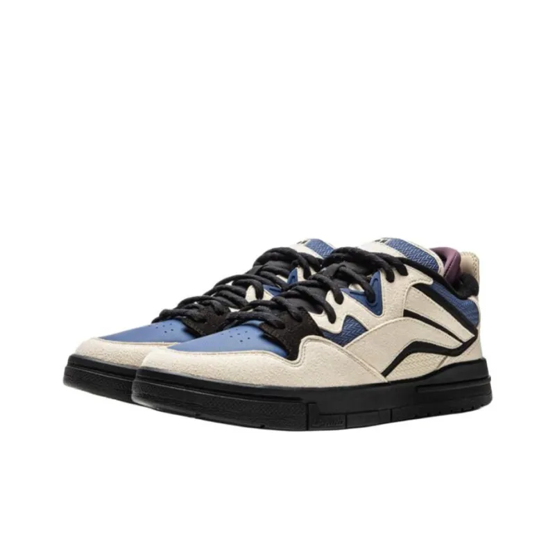 LiNing Wave Pro Non-slip Lightweight Low-Top Skateboard Shoes Men's Stone White Gray-2