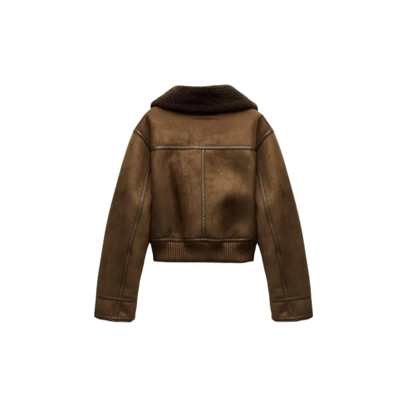 ZARA Jackets & Coats Women's Brown-1