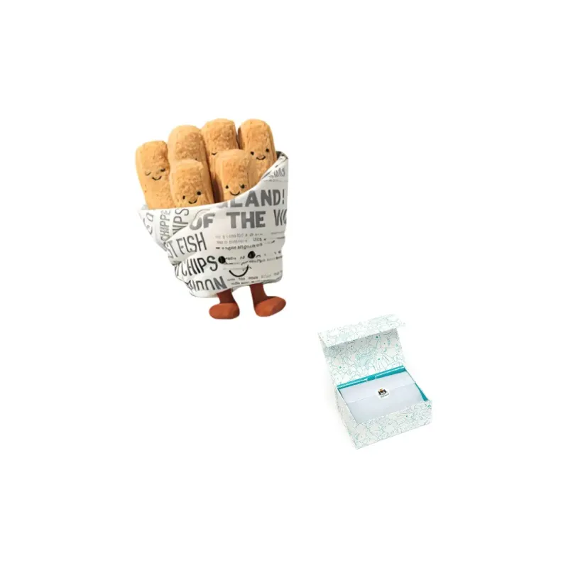 JELLYCAT Fun Food Collection AMUSEABLES COSY CHIPS Fried French Fries Box Included Dolls Plush Doll Small Size High-0