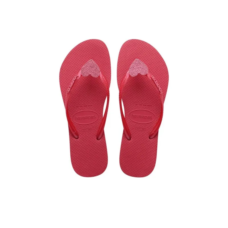 Havaianas Slim Crystal Charm Rubber Sole Slip-Resistant Flip Flops Women's Pink-4