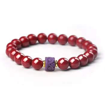 Moon Jewelry Reconstructed Cinnabar Bracelets Unisex
