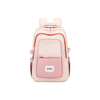 ZUOFEIFAN Nylon Backpack Women's Beige & Pink