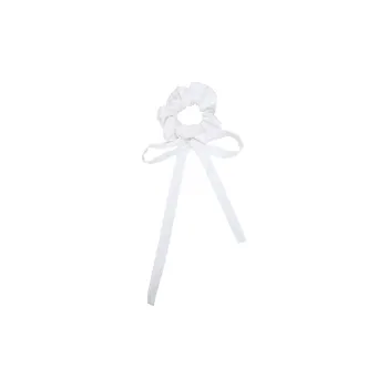 EAR PARTNER Cotton Linen Blend Hair Tie Women's White