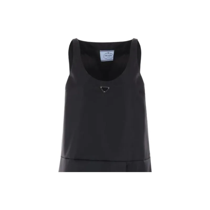 PRADA Enamel Triangle Sleeveless Mini Dress-7