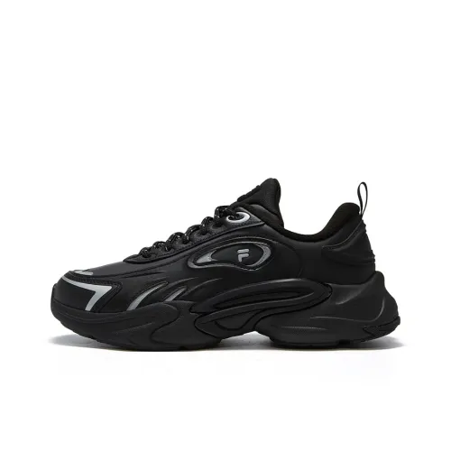FILA FUSION FORCE WE Gravity Shoes Anti Slip Wear Resistant Low Top Casual Shoes Men's Black Gray