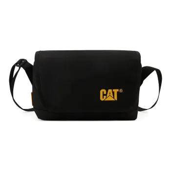 CAT Polyester Shoulder Bag Regular Unisex Black