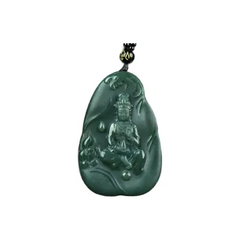 Jing Ruyu Hetian Jade Necklaces Green Jade Unisex