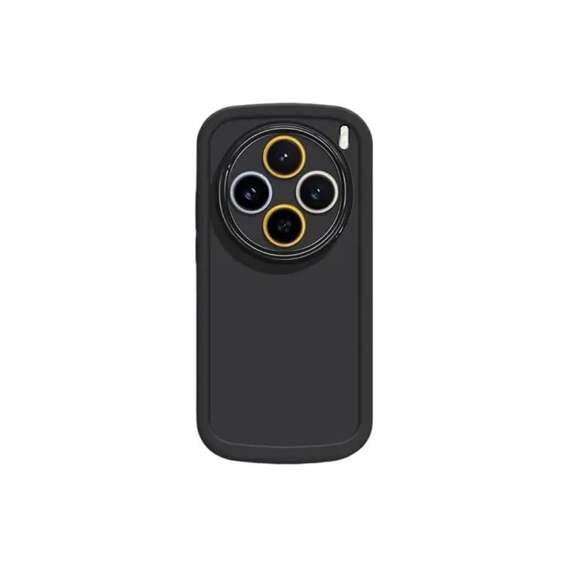 LONGYUGU Silicone Material Solid Color+Wrist Strap Fully Enclosed Phone Case Compatible With VIVO X Collection-2