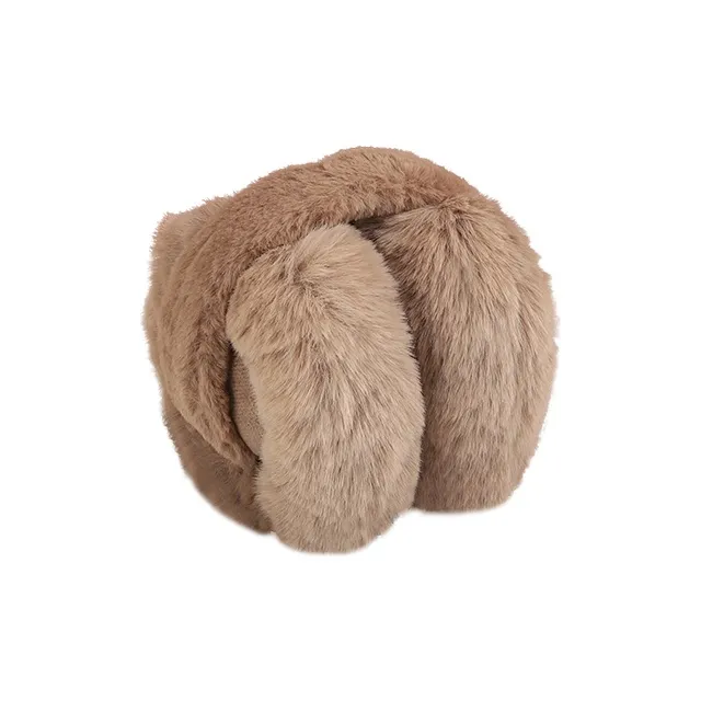 15 MINS Acrylic Earmuffs Unisex Beige Leather Pink Pink Black Coffee Gray-6