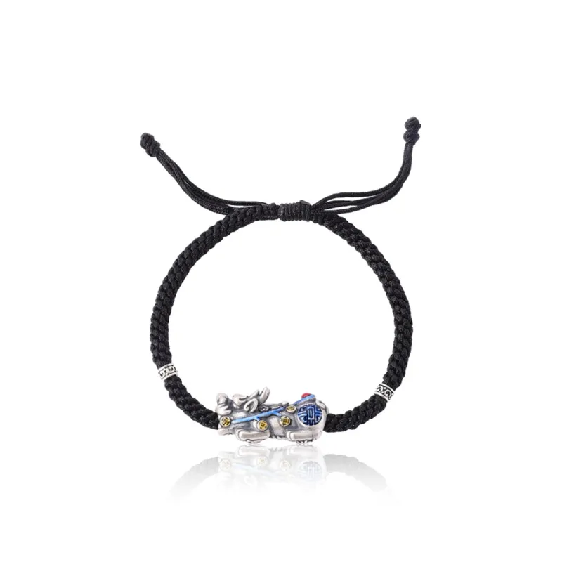 FOREVER MELODY Sterling Silver Rope Bracelets Men's-0