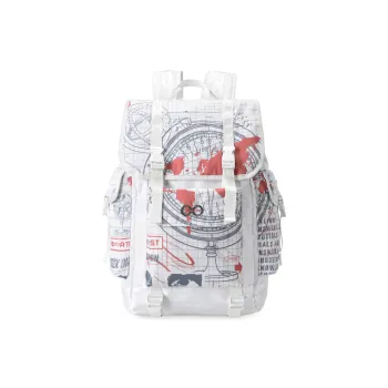 8atheist Polyester Backpack Unisex White
