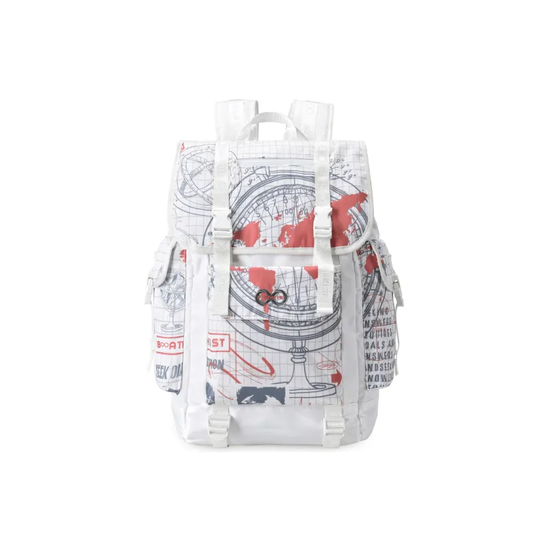 8atheist Polyester Backpack Unisex White-0
