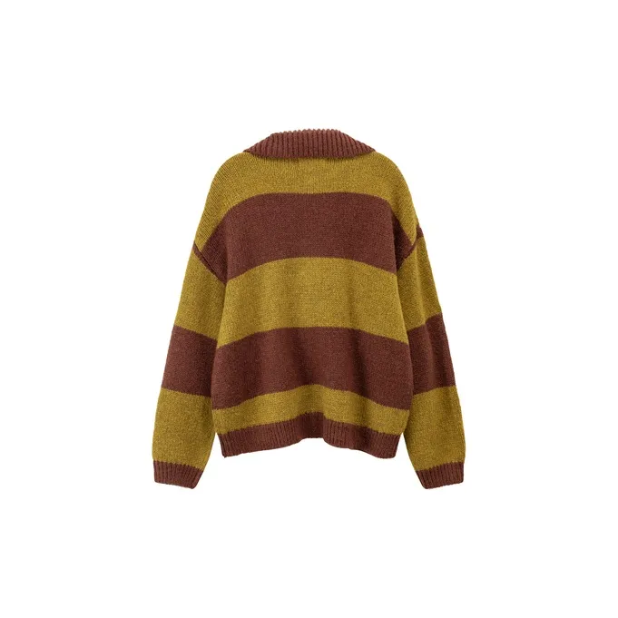 NO ONE ELSE Knitwear Unisex Coffee Stripes-1