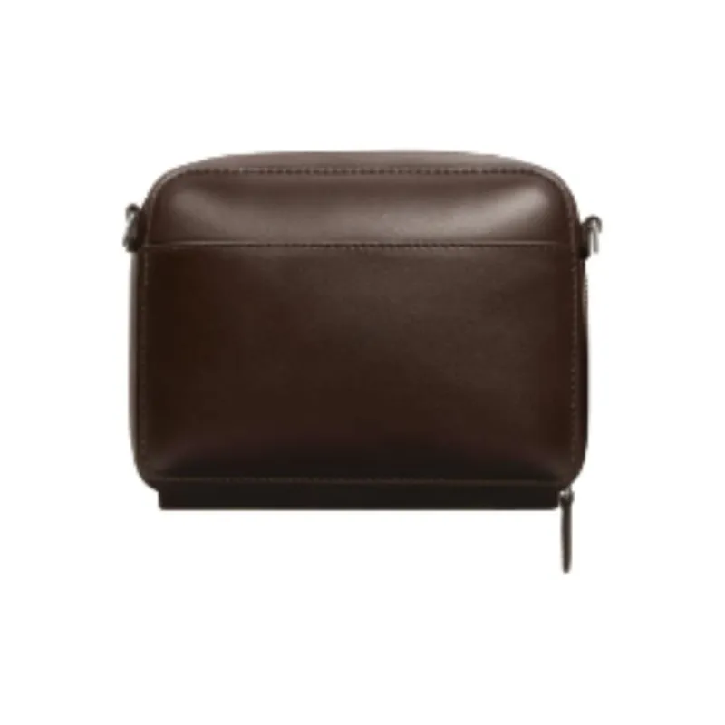 COURREGES Cow Leather One Shoulder Handbags Women's Brown-2
