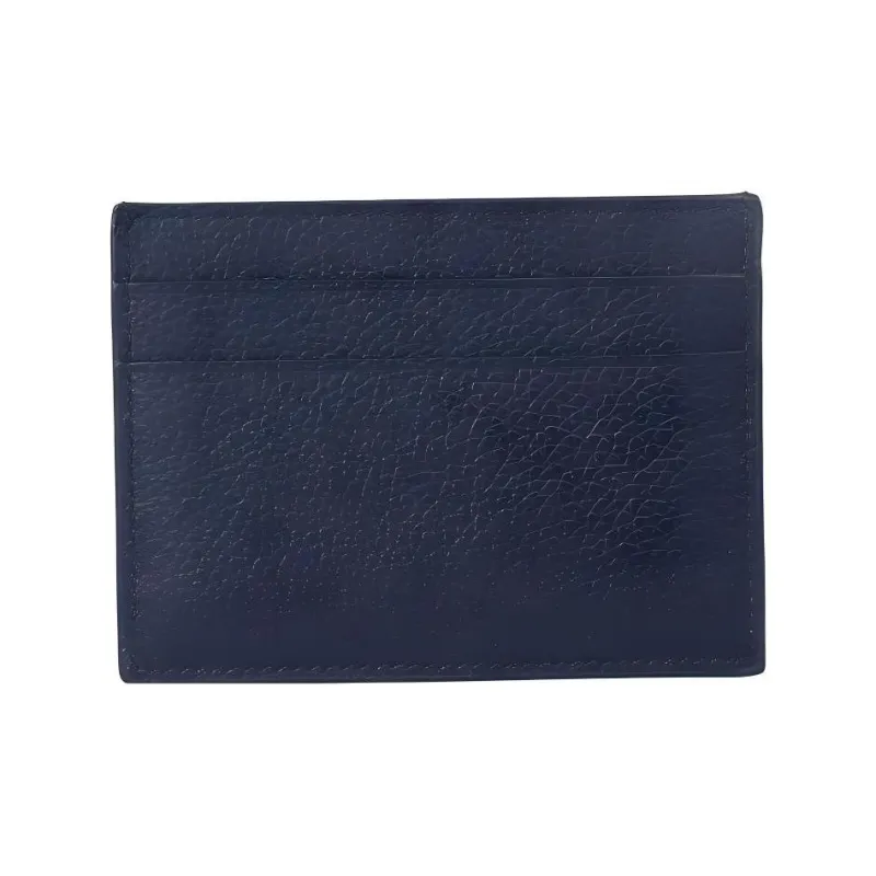 Balenciaga Leather Card Holder Unisex Blue-1