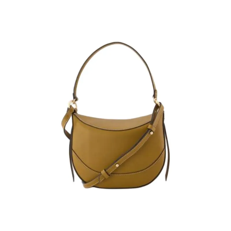 Vanessa Bruno Cow Leather Shoulder Bag, Crossbody Bag, Handbag Women's Ginger Yellow-2