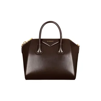 Givenchy Antigona Box Calfskin Shoulder Bag Crossbody Bag Handbag Small Size Women's Ebony Brown