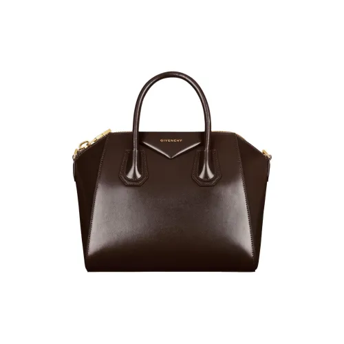 Givenchy Antigona Box Calfskin Shoulder Bag Crossbody Bag Handbag Small Size Women's Ebony Brown