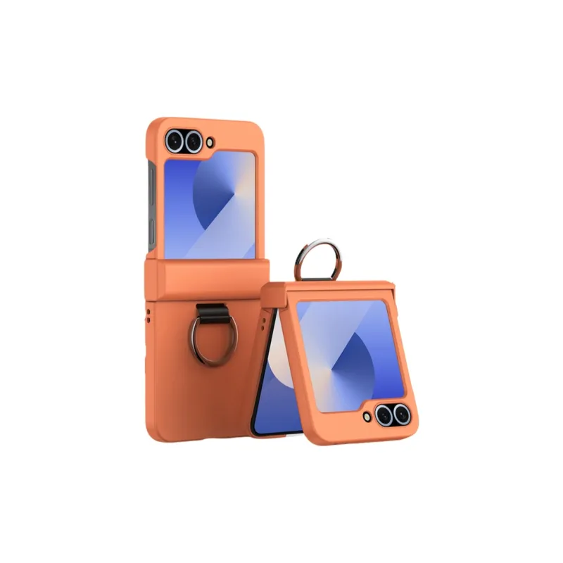 ZHUOJI PC Material Skin Feel Ring Buckle Phone Case Compatible With Samsung Z Flip 6-4