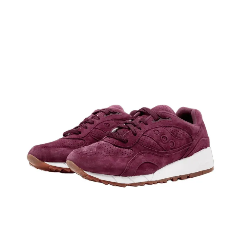 Saucony Shadow 6000 Burgundy Suede Packer Shoes-1