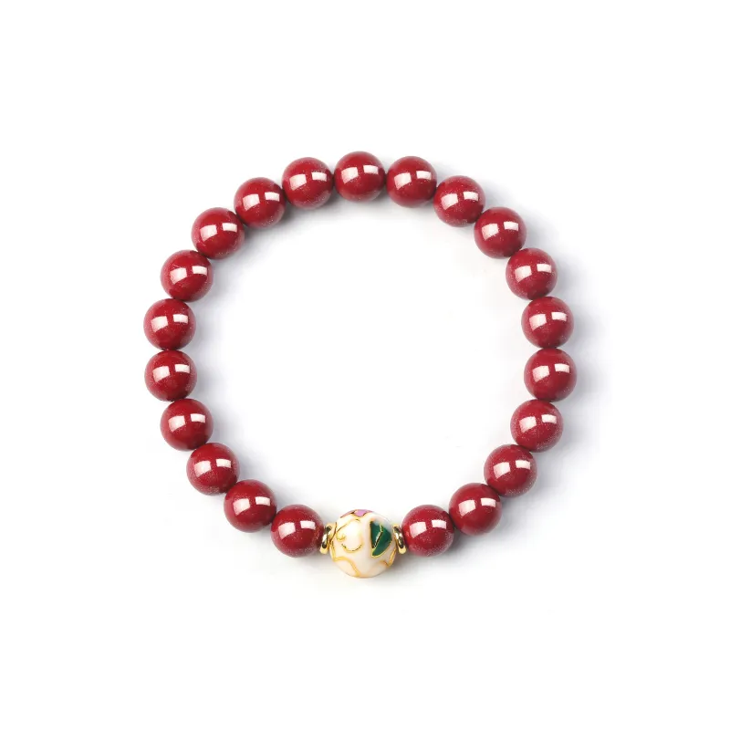 Moon Jewelry Reconstructed Cinnabar Bracelets Unisex-20