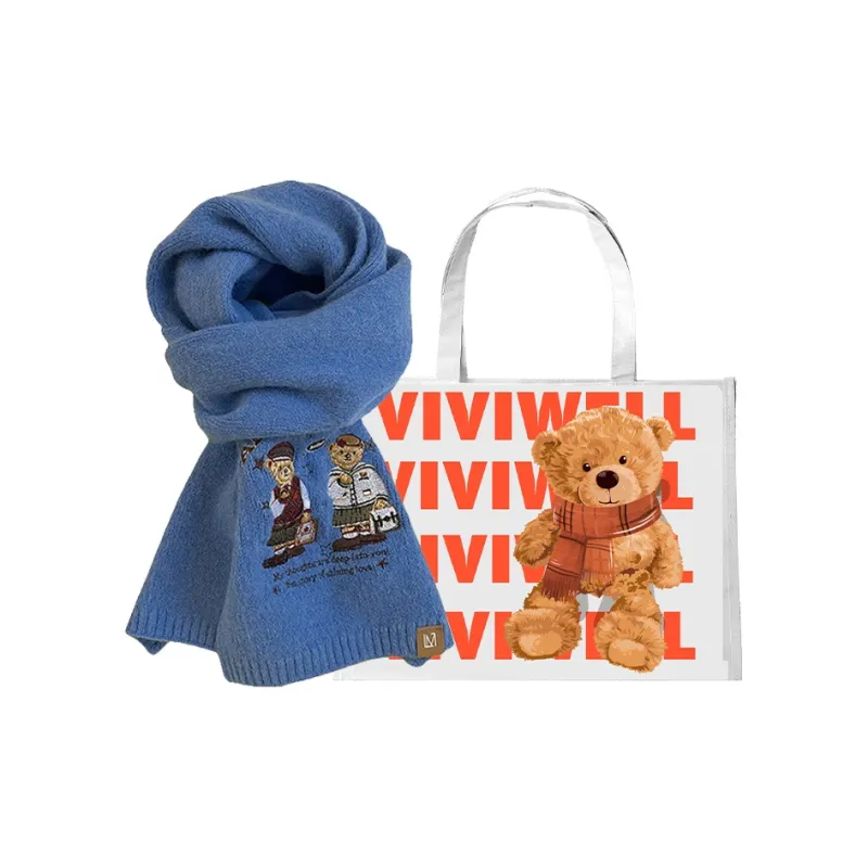 VIVIWELL Knit Scarves Unisex-7