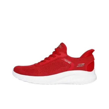 Skechers Slip Ins Anti Slip Wear Resistant Low Top Casual Shoes Women's Red White