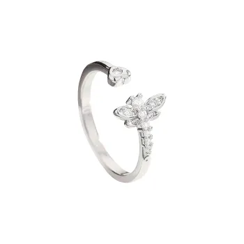 Listen To The Flowers Bloom Zircon Rings Women's