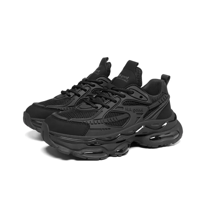 HLA Black Warrior Cushioning Low Top Chunky Sneakers Men's-1