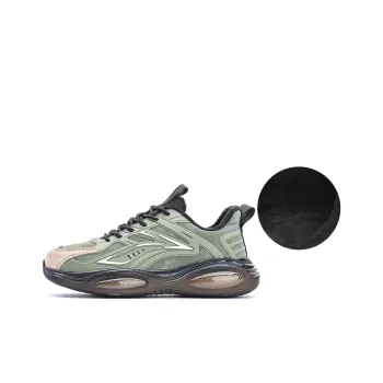 POLUDIYIPI Coverage Rebound Balance Impact Resistant Support Anti Rollover Low Top Running Shoes Men's Army Green