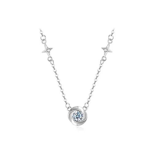 WANLIACC S999 Fine Silver Mobius Loop Necklace Women
s