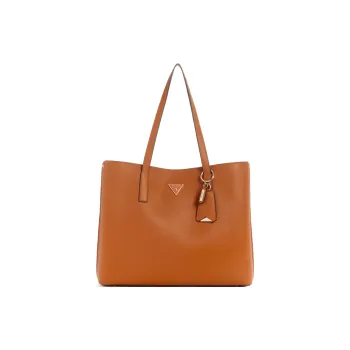 GUESS Artificial Leather Tote Bag Shopping Bag Handbag Shoulder Bag Regular Women's Brown