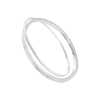 CHIC ZONE 999 Fine Silver Bangles Women's Silver