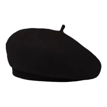 PISHUSHU Wool Berets Women's Black White