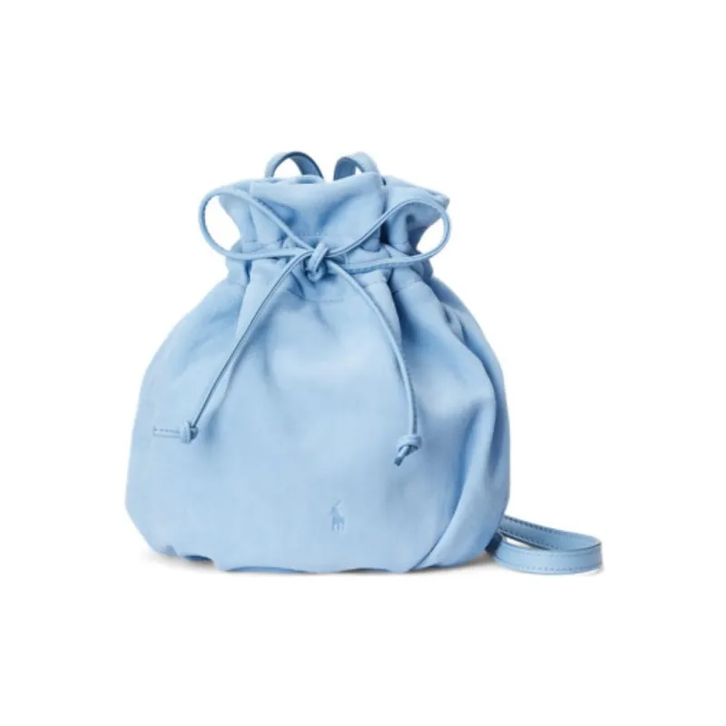 Polo Ralph Lauren Lambskin Patch Calfskin Bucket Bags Shoulder Bag Crossbody Bag Women's Blue-1