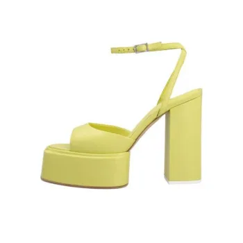 3JUIN Beth Strap Sandals 12cm Women's Yellow
