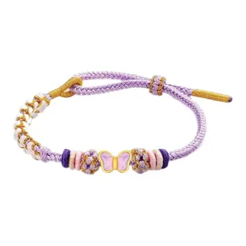 Caffiny Monet Collection DIY Small Butterfly Beads Good Luck Solid Gold Fixed Price Gold Bracelet Women's