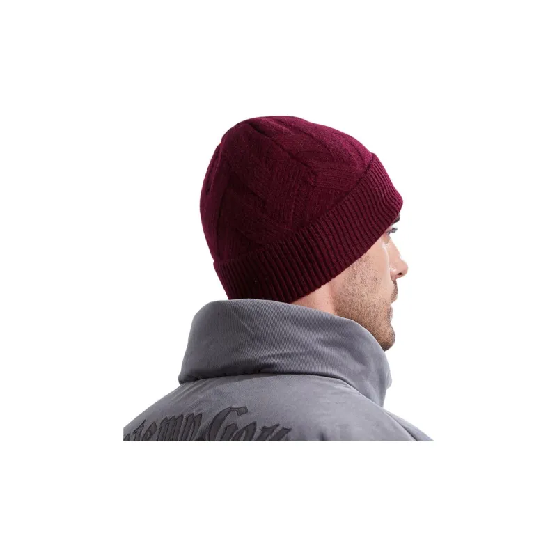 H YXIANG Pure Wool Beanies Men's-21