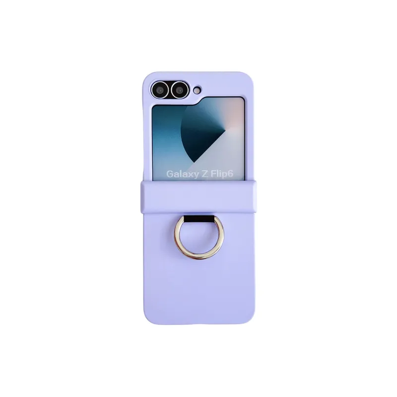 ZHUOJI PC Material Skin Feel Ring Buckle Phone Case Compatible With Samsung Z Flip 6-17