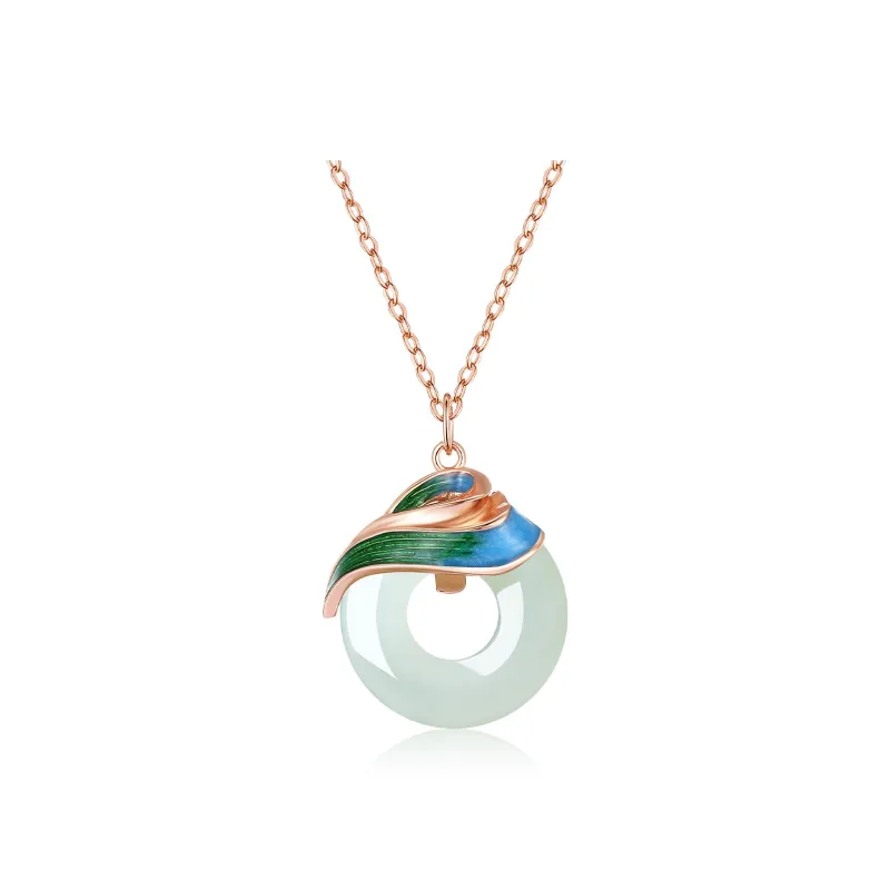 Andaozi Hetian Jade Necklaces White Jade Women's-0