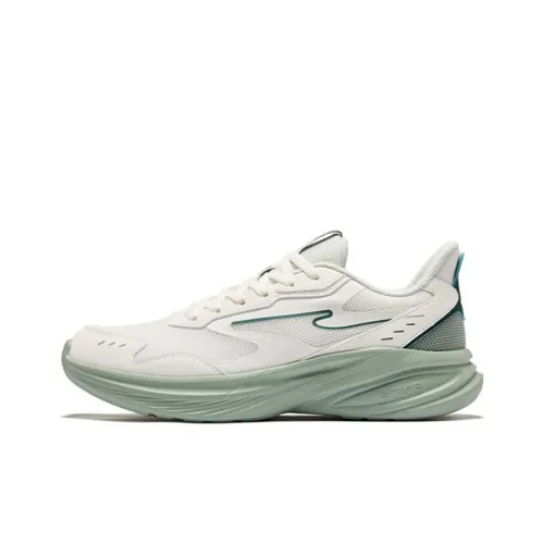 Erke Hunt Slip Resistant Lightweight Rebound Low Top Running Shoes Men's Microcrystal White Jade Green