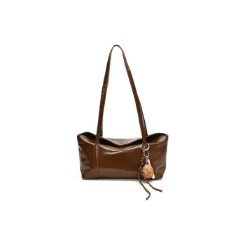 Yalu PU Shoulder Bag Regular Women's Coffee/Burgundy/Black/Khaki Brown