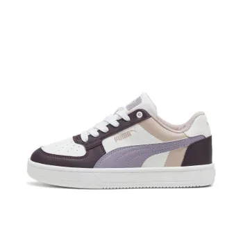 PUMA Caven 2.0 Anti Slip Wear Resistant Low Top Kids' Skateboarding Shoes White Purple Teenagers