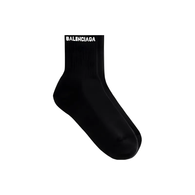Balenciaga Unity Tennis Socks 'Black/White'-3