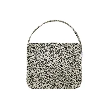 Emis Corduroy Handbag Shoulder Bag Regular Unisex Ivory With Black Accents