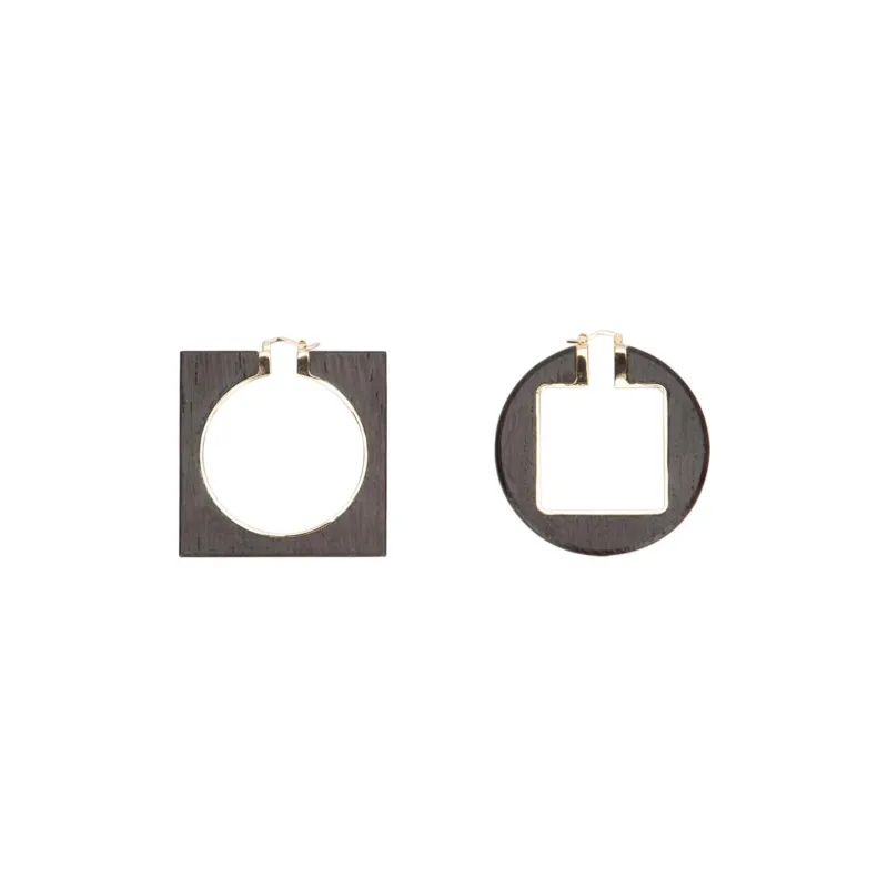 Jacquemus The Rond Carré Hoops Earrings-0