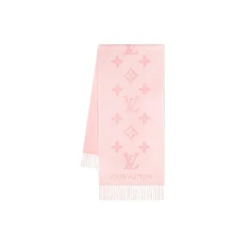 LOUIS VUITTON Cashmere Knit Scarves Women's Pink