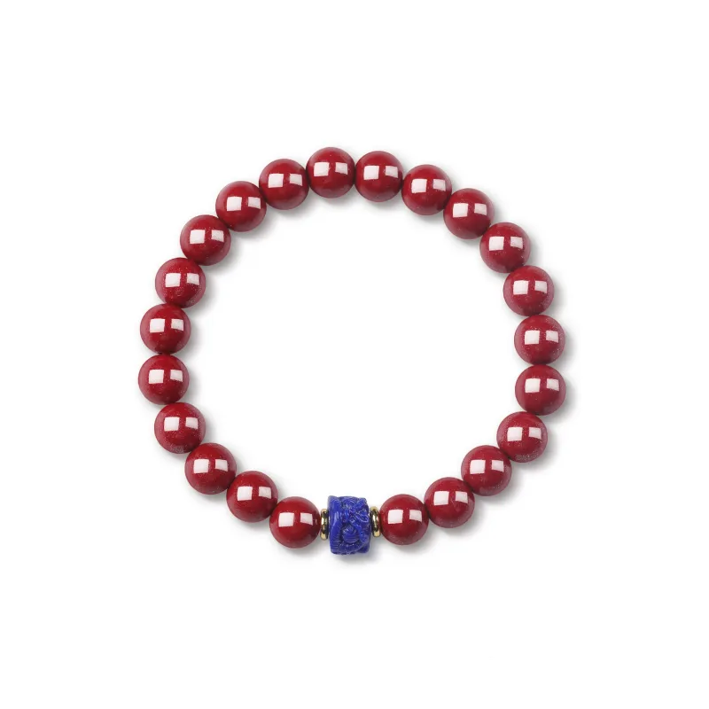 Moon Jewelry Reconstructed Cinnabar Bracelets Unisex-0