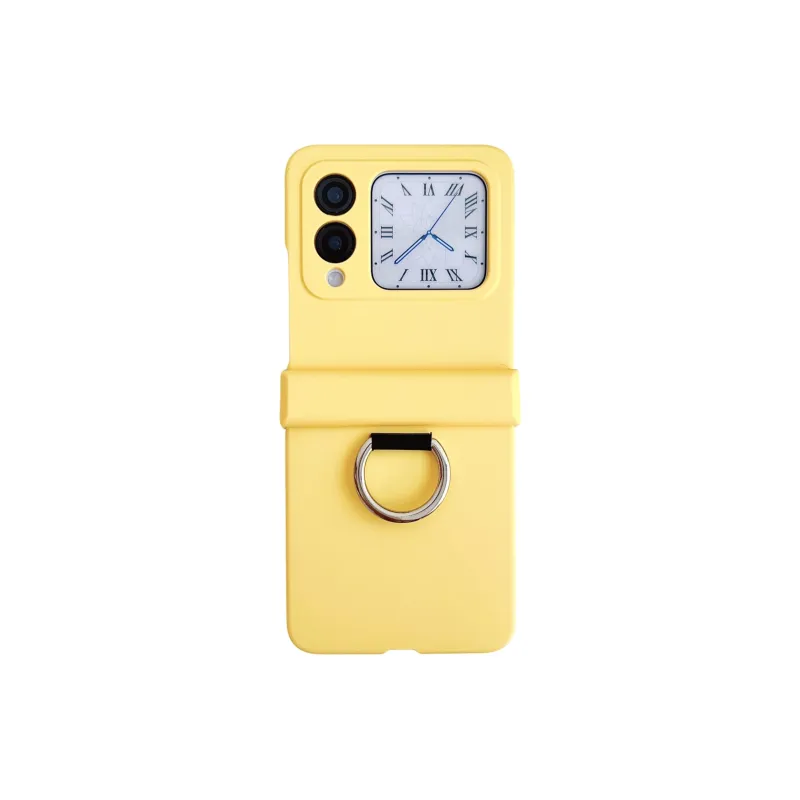 ZHUOJI PC Material New Skin Feel Portable Ring Phone Case Compatible Huawei Novaflip-6