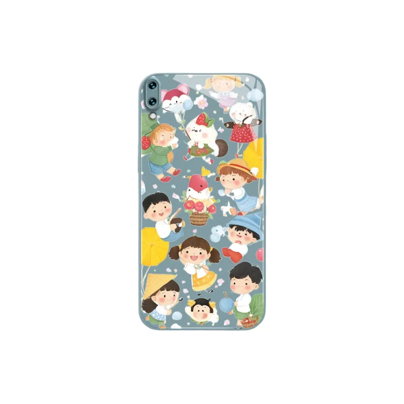 PHILIPS Glass Material Phone Cases Compatible With Vivo Y Collection Trendy Anime Cartoon Pattern Refreshing Cute Style-6
